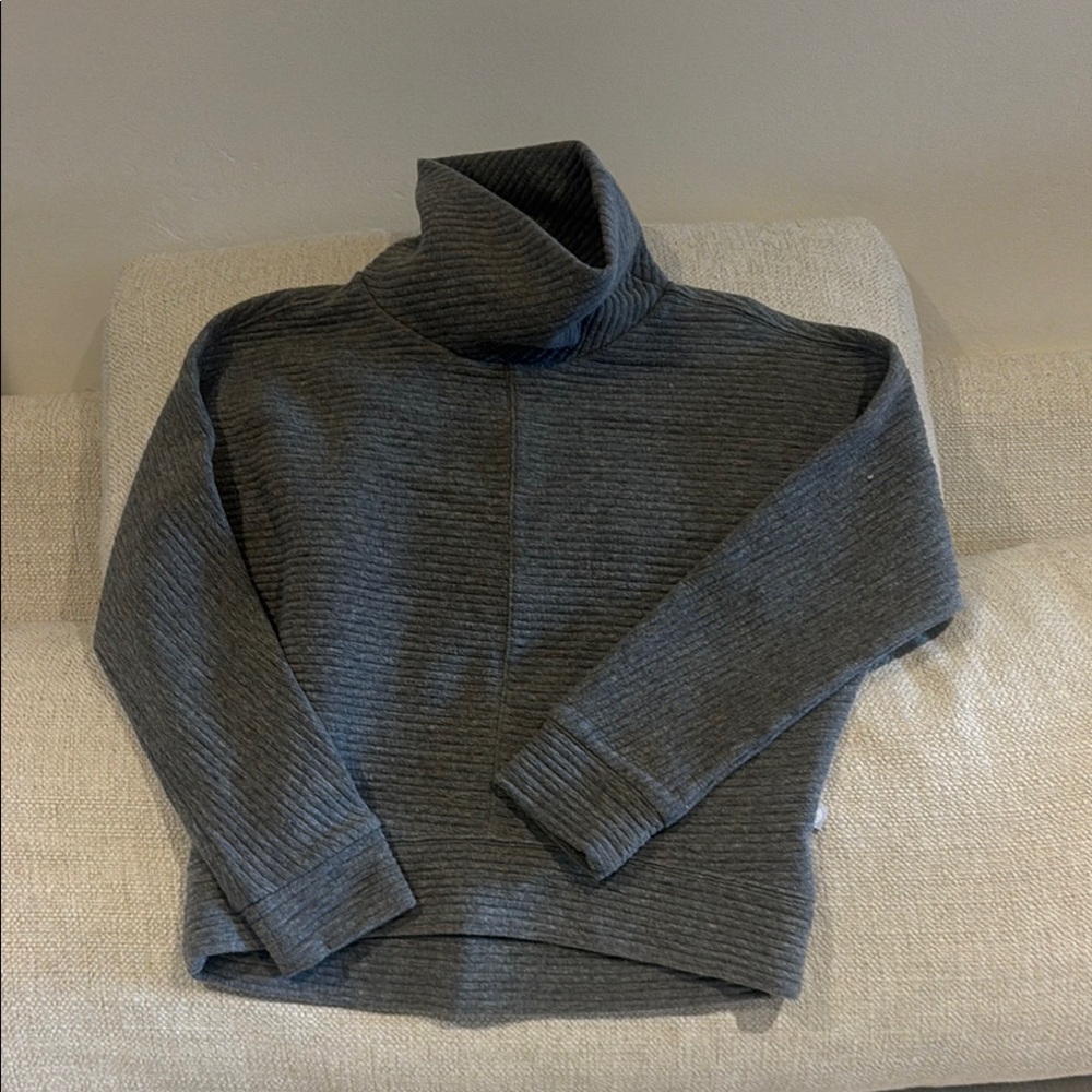 Zella Gray Chunky Turtleneck Sweater